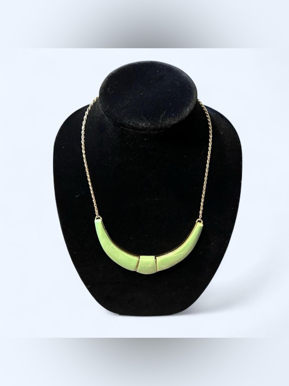 Whimsigoth Green Crescent Necklace!